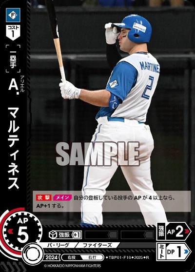 A.マルティネス(北海道日本ハムファイターズ) 【TBP01-F16R】